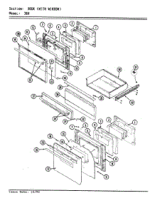 03 - Door / Drawer parts for Magic Chef Range 38HA-6TVW-EV from AppliancePartsPros.com