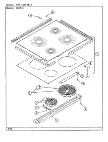 06 - Top Assembly parts for Magic Chef Range 38JN-6AVW from AppliancePartsPros.com