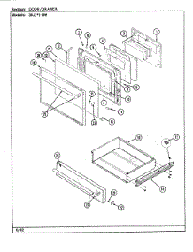 03 - Door / Drawer parts for Magic Chef Range 38JN-6AVW-SC from AppliancePartsPros.com