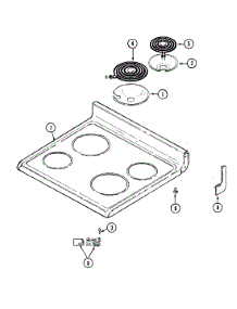 07 - Top Assembly parts for Magic Chef Range 3962VVA from AppliancePartsPros.com