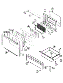 03 - Door / Drawer parts for Magic Chef Range 3968VVA from AppliancePartsPros.com
