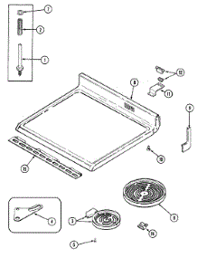 07 - Top Assembly parts for Magic Chef Range 3968VVV from AppliancePartsPros.com