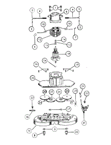 04 - Motor Assembly, Brushcarriers, Gears parts for Hoover Vacuum 5200 from AppliancePartsPros.com