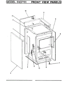 05 - Front View parts for Admiral Range 550AH from AppliancePartsPros.com
