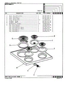08 - Top Assy. parts for Admiral Range 550AH from AppliancePartsPros.com