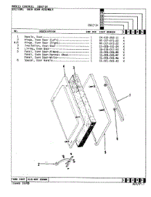 03 - Door parts for Admiral Range 550HH from AppliancePartsPros.com