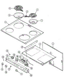 02 - Main Top parts for Magic Chef Range 5651XRW from AppliancePartsPros.com