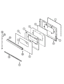 02 - Door (Ser. Pre. 11) parts for Magic Chef Range 5651XUW from AppliancePartsPros.com