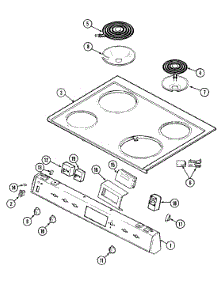 07 - Top Assembly parts for Magic Chef Range 5651XUW from AppliancePartsPros.com