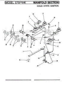 03 - Manifold (570Xh-K) parts for Admiral Range 570AH-K from AppliancePartsPros.com