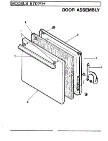 02 - Door parts for Admiral Range 570WH from AppliancePartsPros.com