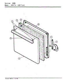 04 - Door parts for Admiral Range 570WJ-K from AppliancePartsPros.com