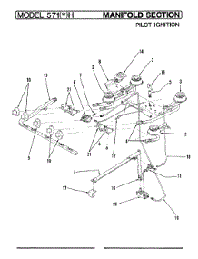 04 - Manifold (571Xh) parts for Admiral Range 571AH from AppliancePartsPros.com