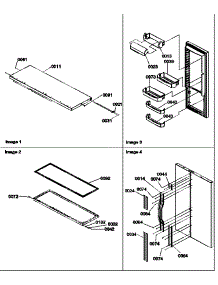 10 - Ref Door & Door Trim And Handles parts for Amana Refrigerator 58637 / P1317501W L from AppliancePartsPros.com