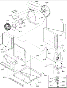 02 - Chassis Assembly parts for Amana Air Conditioner 5M11TA / P1214601R from AppliancePartsPros.com