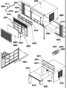 04 - Outer Case / Front parts for Amana Air Conditioner 5P2MY / P1162304R from AppliancePartsPros.com