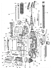 02 - Motor, Hose, Cleaningtools, Handle parts for Hoover Vacuum 6 from AppliancePartsPros.com