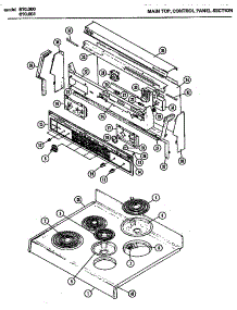 02 - Main Top, Control Panel parts for Amana Microwave 610.000 from AppliancePartsPros.com
