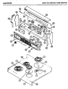 02 - Main Top parts for Amana Microwave 610.002 from AppliancePartsPros.com