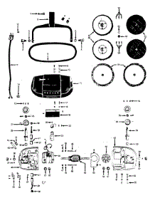 02 - Motor Assembly, Brushes_Pads, Hood parts for Hoover Walk-Behind Lawn Mower 021 from AppliancePartsPros.com