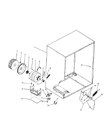 02 - Motor Assembly, Belts, Thermostat parts for Hoover Dryer 0914-64 from AppliancePartsPros.com
