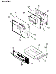 02 - Door parts for Admiral Range 1058AH-Z from AppliancePartsPros.com
