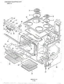 02 - Top Assembly parts for Admiral Range 1058WF-CZ from AppliancePartsPros.com