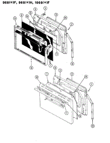 02 - Door parts for Admiral Range 1068F-CZ from AppliancePartsPros.com