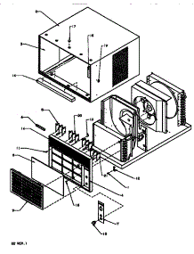 04 - Outer Case & Front Assy parts for Amana Air Conditioner 10C5C / P1118105R from AppliancePartsPros.com
