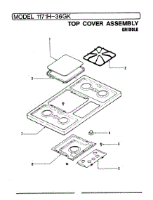 03 - Top Assy. parts for Admiral Cooktop 1171AH-36GK from AppliancePartsPros.com