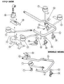 02 - Manifold Section (Electronic Ignition) parts for Admiral Cooktop 1171AJ-36GK from AppliancePartsPros.com