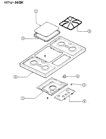 03 - Top Assy. (Griddle) parts for Admiral Cooktop 1171AJ-36GK from AppliancePartsPros.com