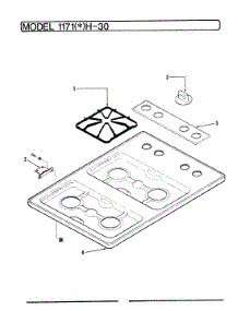 02 - Top Assy. parts for Admiral Cooktop 1171WH-30K from AppliancePartsPros.com