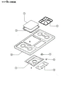 03 - Top Assembly (Griddle) parts for Admiral Cooktop 1171WK-36GK from AppliancePartsPros.com