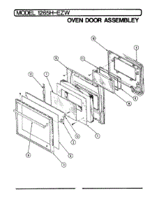 03 - Door parts for Admiral Oven 1265H-EZW from AppliancePartsPros.com