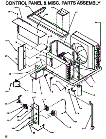03 - Control Panel & Miscellaneous parts for Amana Air Conditioner 12C5V / P1118120R from AppliancePartsPros.com