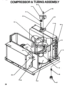 02 - Compressor & Tubing Assy parts for Amana Air Conditioner 12C5W / P1118121R from AppliancePartsPros.com