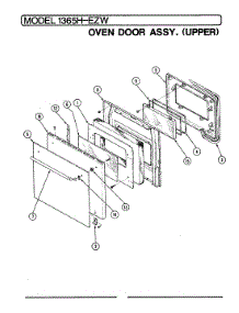 03 - Door (Upper) parts for Admiral Oven 1365H-EZW from AppliancePartsPros.com