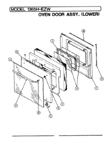 04 - Oven Door Assy. (Lower) parts for Admiral Oven 1365H-EZW from AppliancePartsPros.com