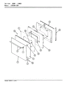 03 - Door (Lower) parts for Admiral Oven 1365HW-EZW from AppliancePartsPros.com