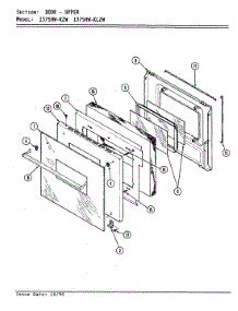 05 - Door (Upper) parts for Admiral Oven 1375HW-KLZW from AppliancePartsPros.com