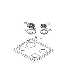 05 - Top Assembly parts for Magic Chef Range 1500PAA from AppliancePartsPros.com