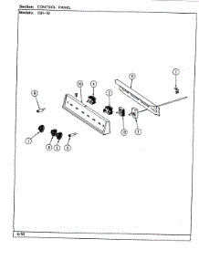 03 - Control Panel parts for Magic Chef Range 15HA-10-94 from AppliancePartsPros.com