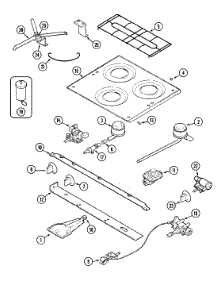 02 - Main Top & Burner Assembly parts for Magic Chef Range 16RW-3BK from AppliancePartsPros.com
