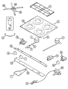 03 - Top & Burner Assembly parts for Magic Chef Range 16TW-4KZ from AppliancePartsPros.com