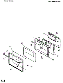 04 - Oven Door Section parts for Amana Microwave 1870.000 from AppliancePartsPros.com