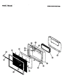 04 - Oven Door Section parts for Amana Microwave 1880.000 from AppliancePartsPros.com