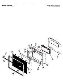 04 - Oven Door Section parts for Amana Microwave 1890.000 from AppliancePartsPros.com