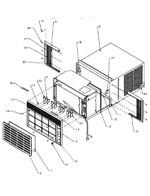 03 - Front & Outer Case Assy parts for Amana Air Conditioner 18C3MA / P1156604R from AppliancePartsPros.com
