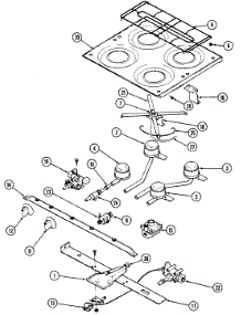 02 - Main Top & Burner Assembly parts for Magic Chef Range 18RB-4Z from AppliancePartsPros.com